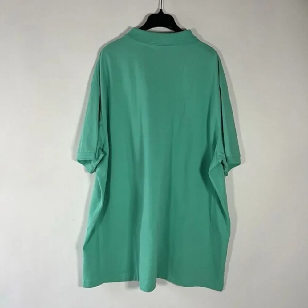 Polo Ralph Lauren Short Sleeve Polo Size 4XB Turquoise Green Preppy Golf Office‎